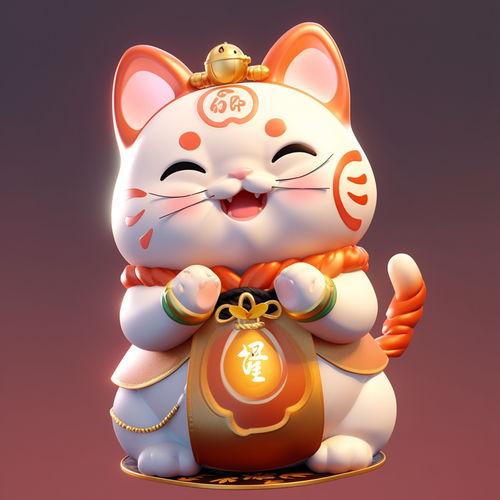 卡通招财猫图片大全,萌态可掬的财运使者