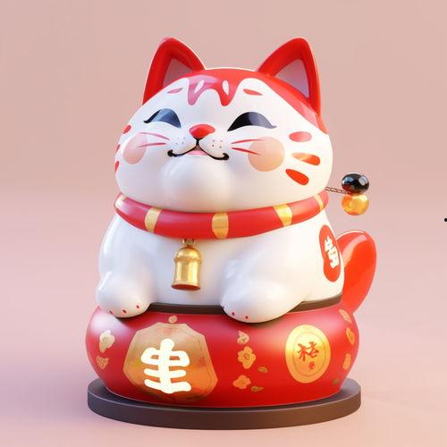 卡通招财猫图片大全,萌态可掬的财运使者