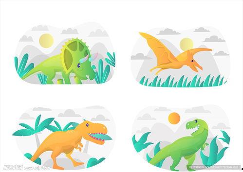 恐龙漫画图片大全图片,穿越时空的奇幻之旅