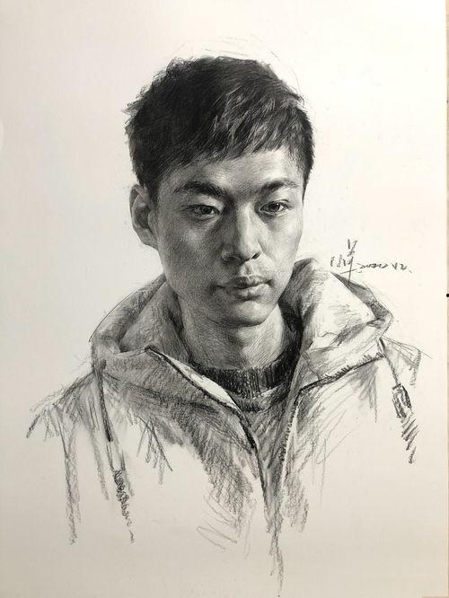 男明星素描图片大全集,男明星素描图鉴风采再现