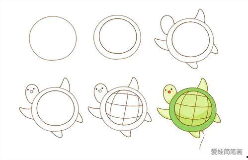 小乌龟简笔画图片大全
